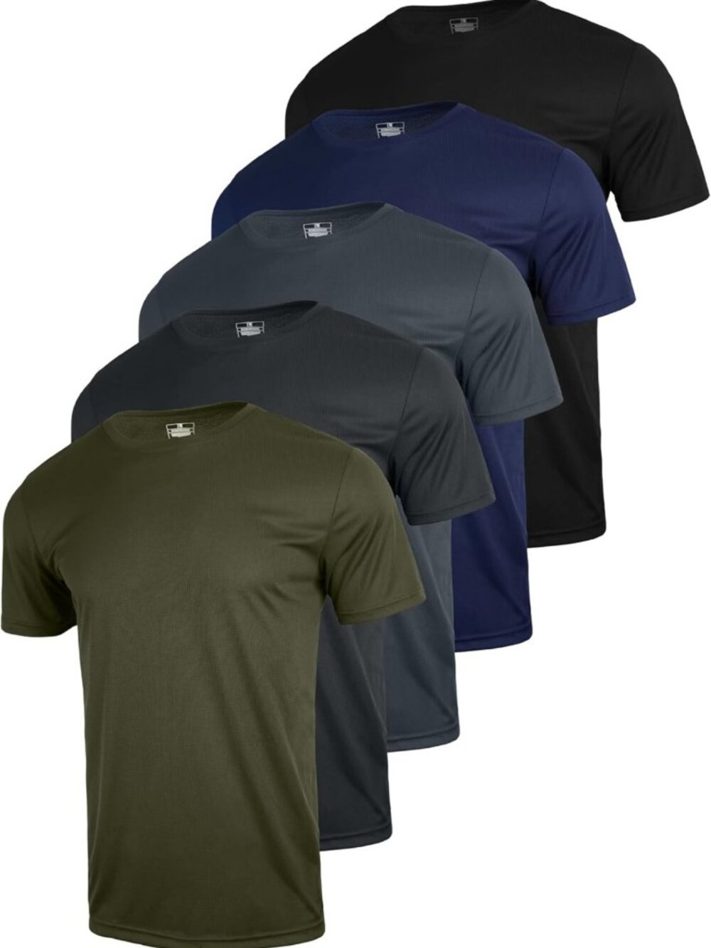 Men's Moisture-Wicking Workout Shirts - 3 & 5 Pack Dry Fit Athletic T-Shirts